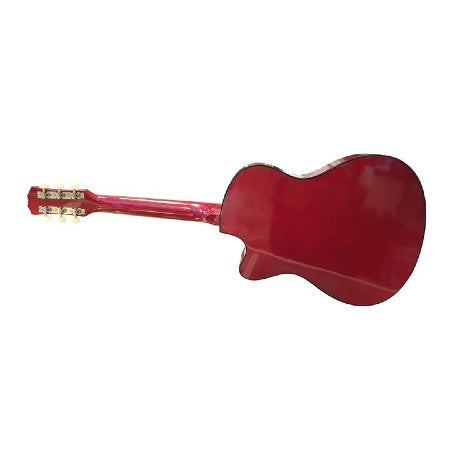 Chitară acustică 4/4 din lemn natural – model clasic sunet cald și clar